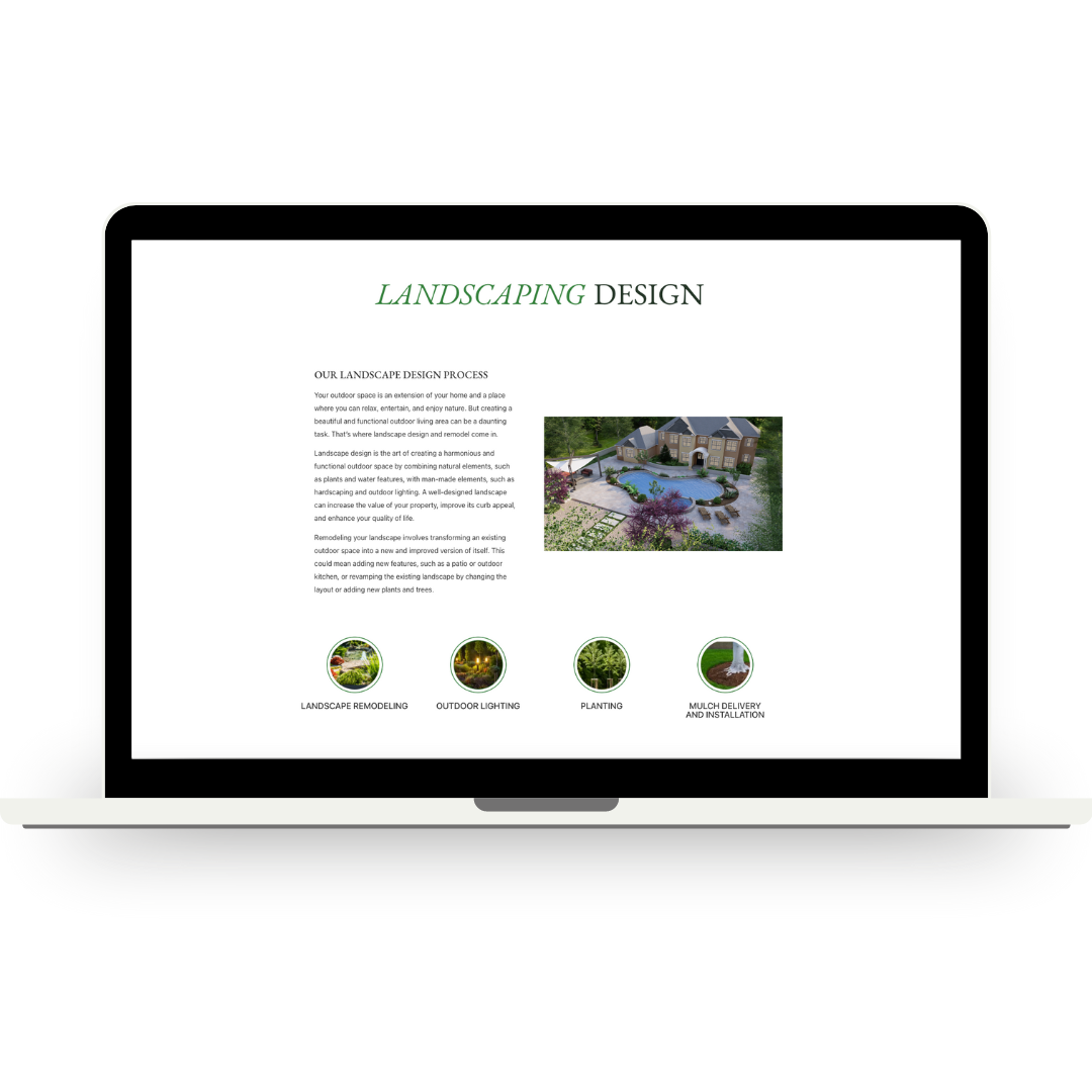 landscaping design macbook image demo